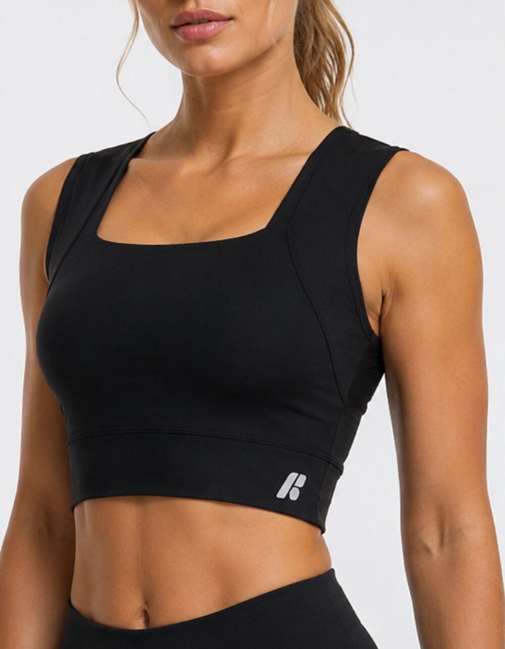 Forme Black Athletic Tank Top Sports Power Bra Mesh Women XXL Posture Correcting